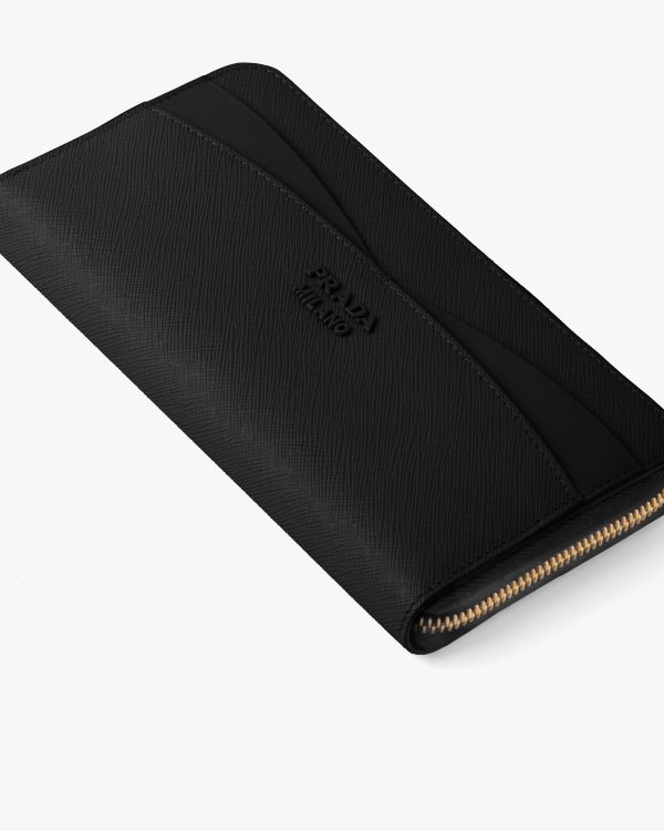 Black Large Saffiano and leather wallet - Image 2