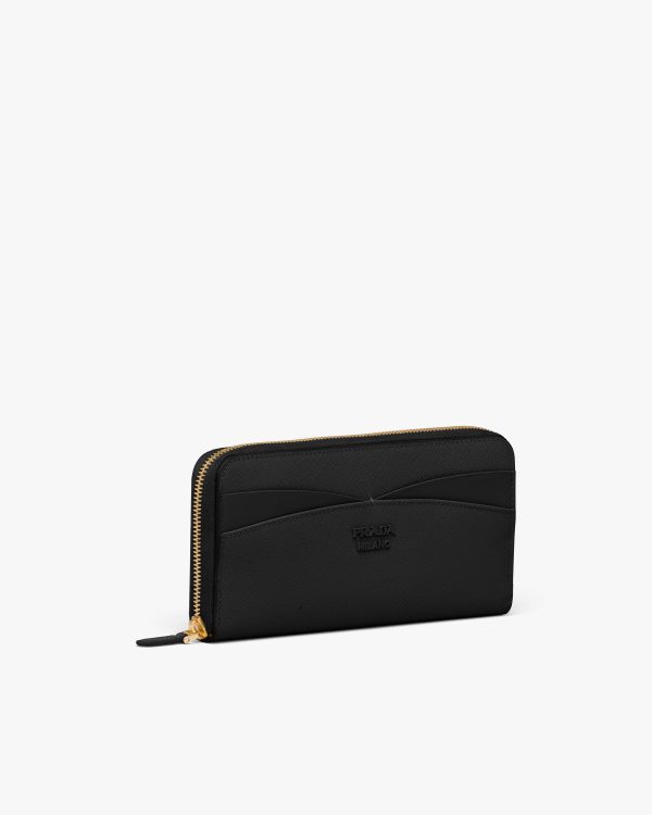 Black Large Saffiano and leather wallet - Image 3