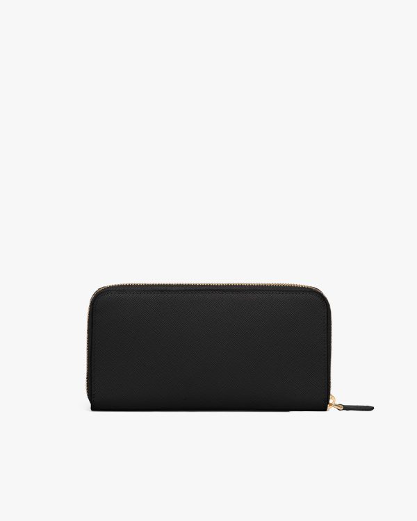 Black Large Saffiano and leather wallet - Image 4
