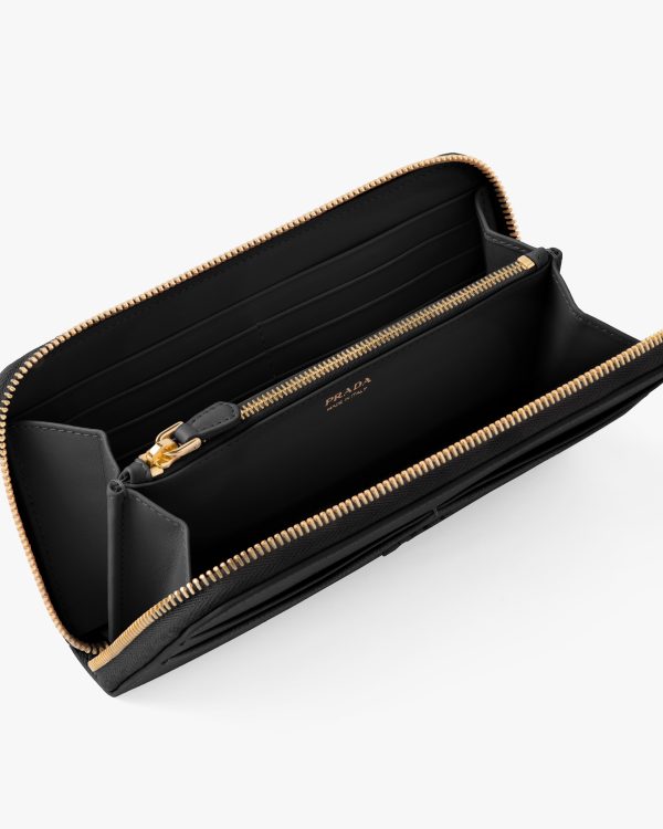 Black Large Saffiano and leather wallet - Image 5