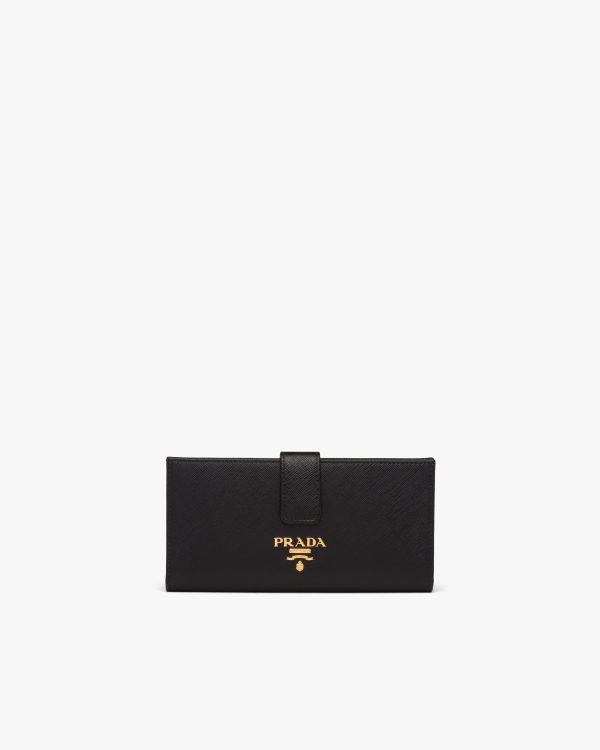 Black Large Saffiano leather wallet