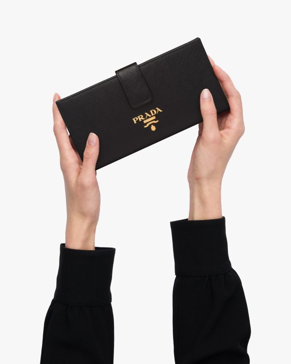 Black Large Saffiano leather wallet - Image 3