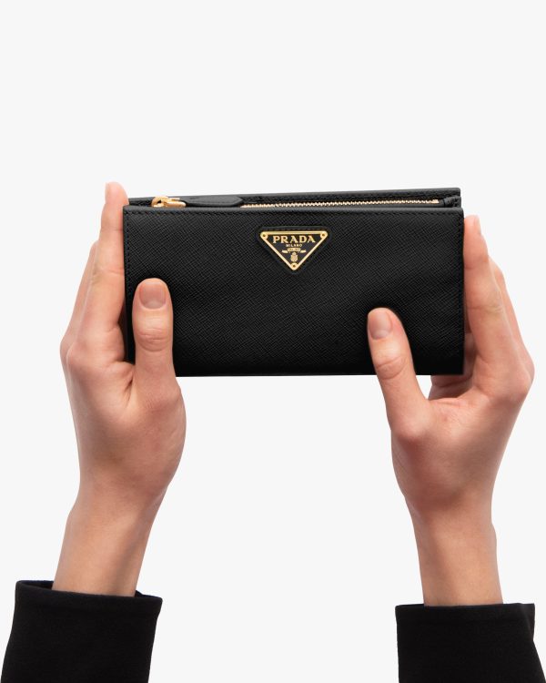 Black Large Saffiano leather wallet - Image 3