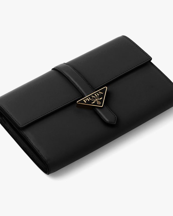 Black Leather Pouch Wallet - Image 2