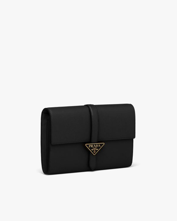 Black Leather Pouch Wallet - Image 3
