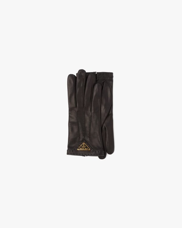 Black Nappa leather gloves