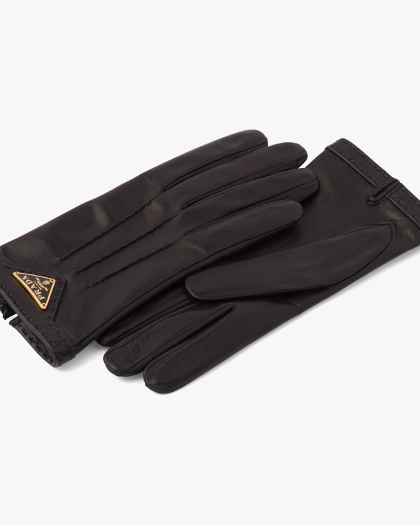 Black Nappa leather gloves - Image 3