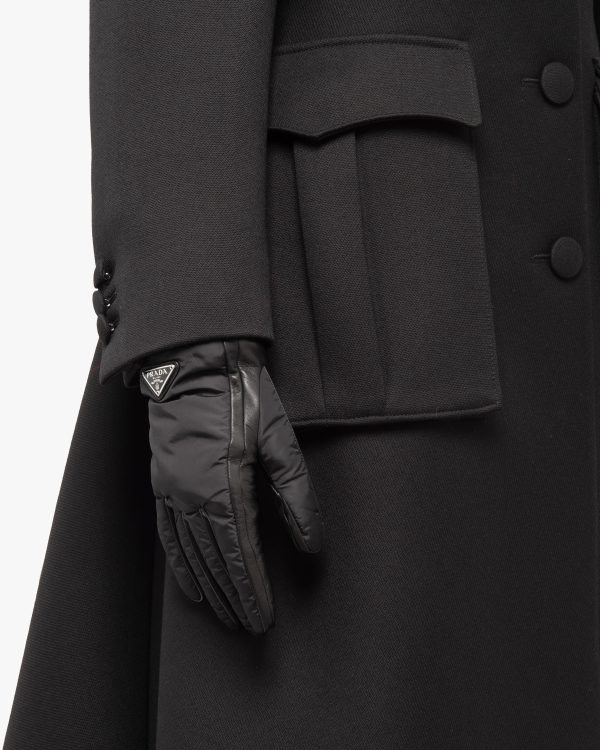 Black Nylon and knit gloves - Image 2