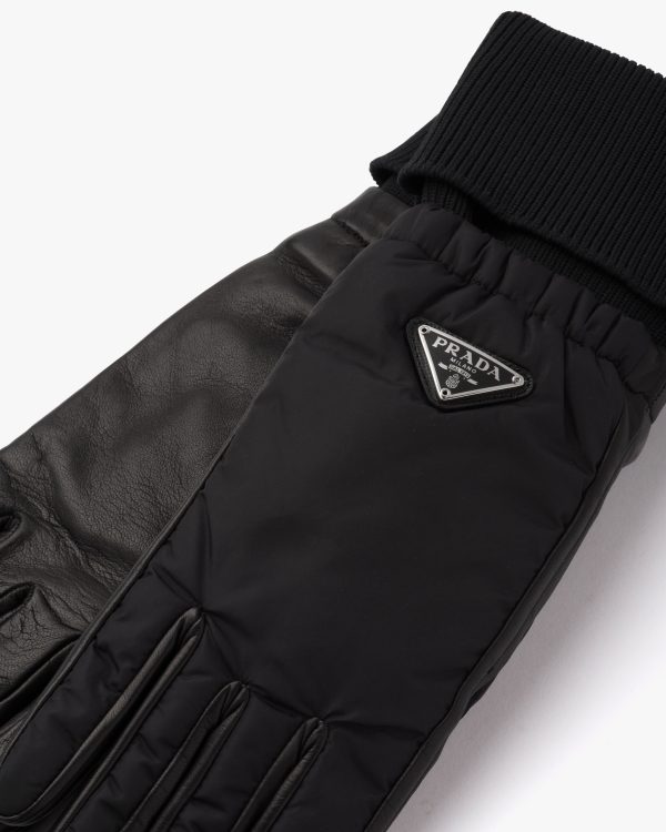 Black Nylon and knit gloves - Image 3