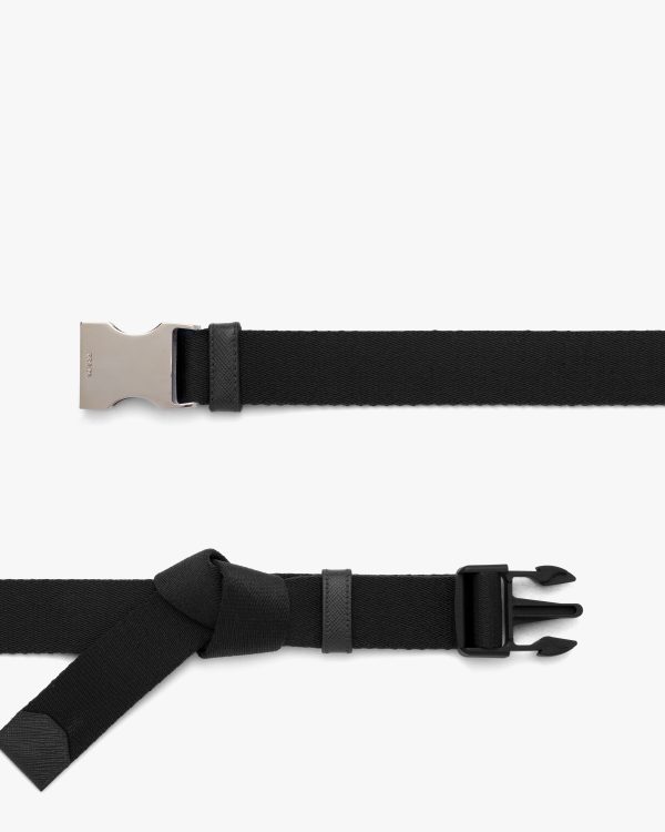 Black Nylon belt with metal buckle - Image 3