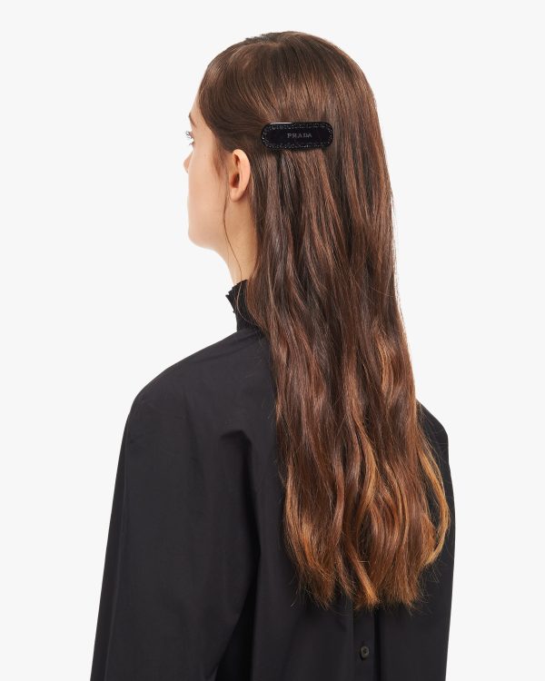 Black Plex Hair Clip - Image 2