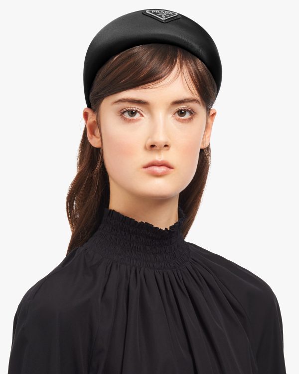 Black Re-Nylon headband - Image 2