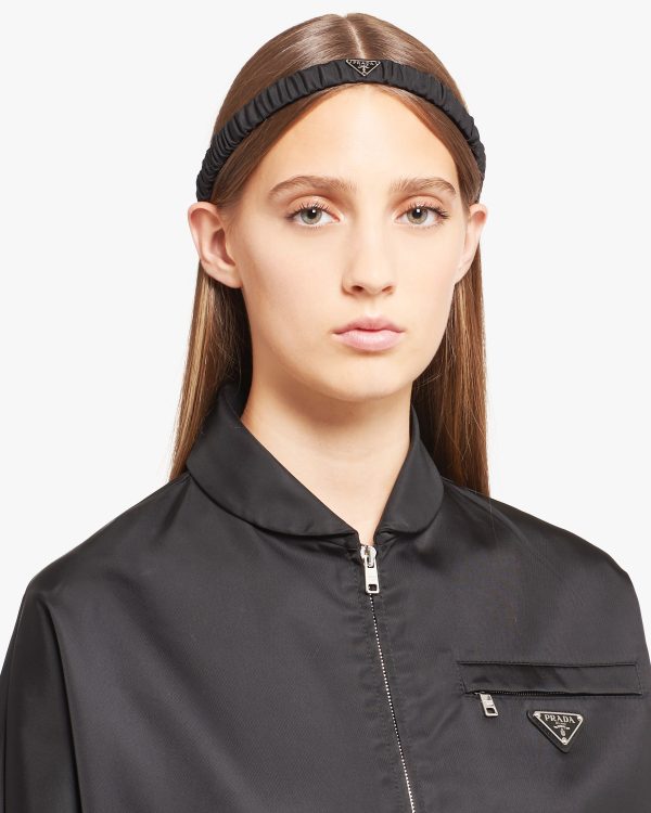 Black Re-Nylon headband - Image 2