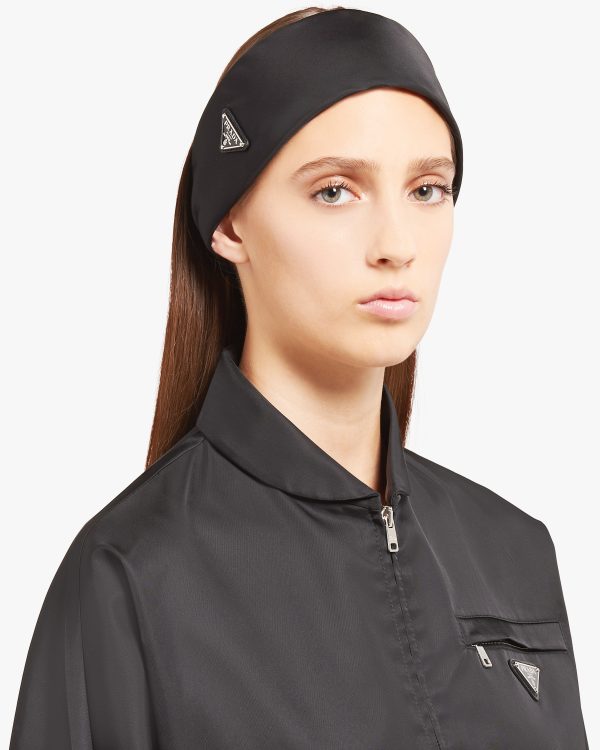 Black Re-Nylon headband - Image 2