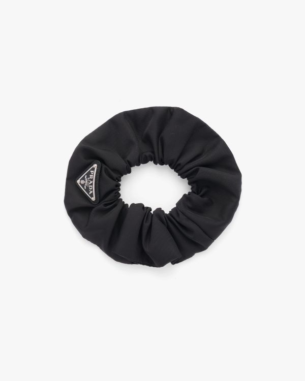 Black Re-Nylon scrunchie