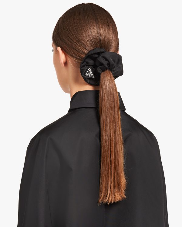Black Re-Nylon scrunchie - Image 2