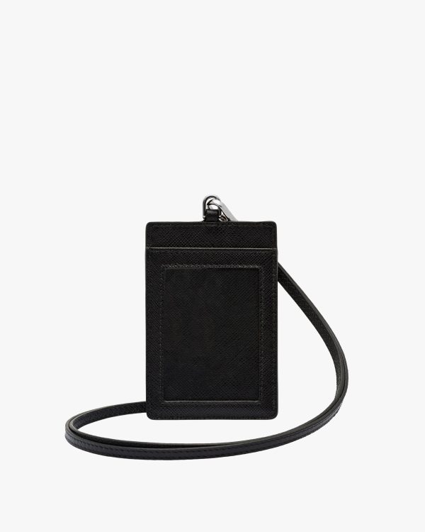 Black Saffiano Leather Badge Holder - Image 3