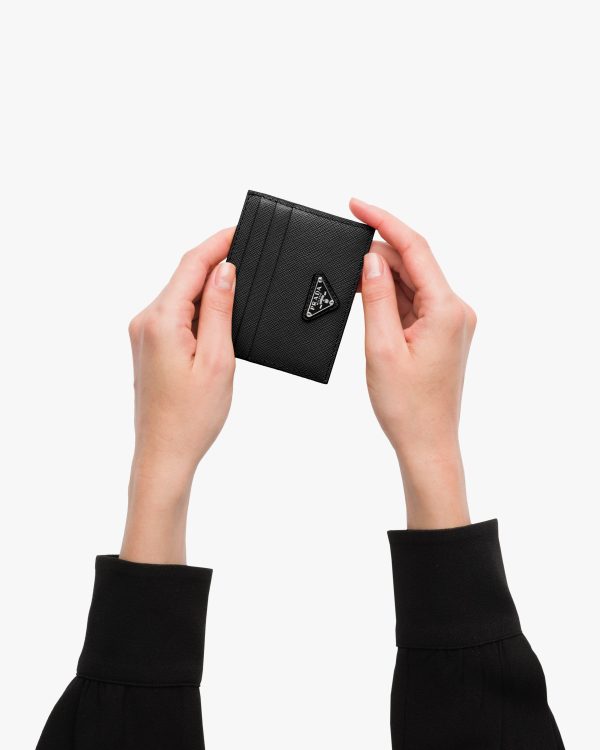 Black Saffiano Leather Card Holder - Image 2