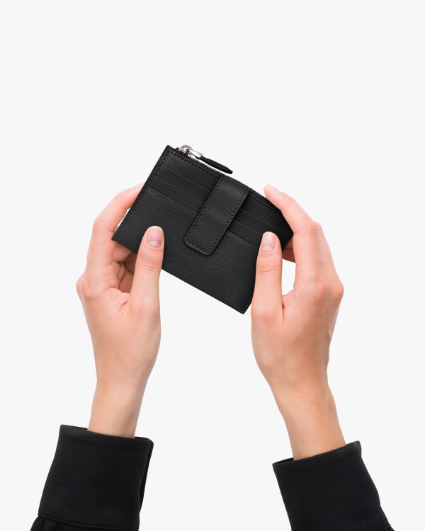 Black Saffiano Leather Card Holder - Image 2