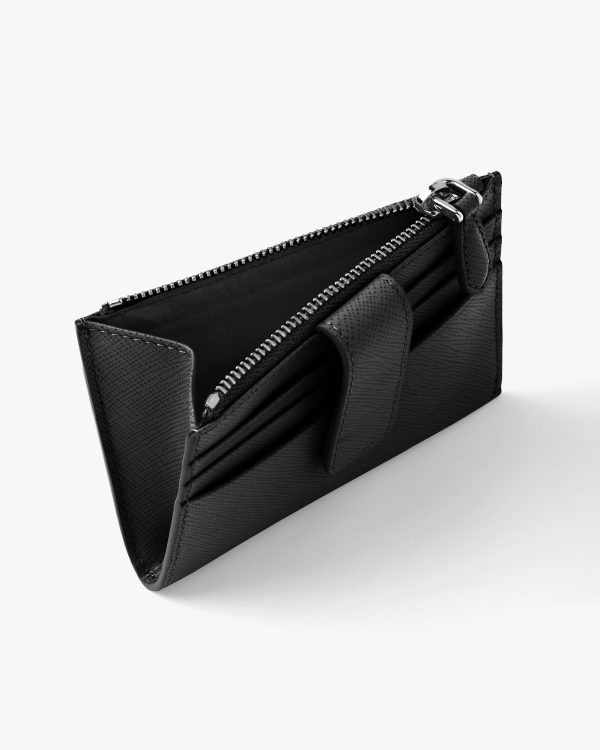 Black Saffiano Leather Card Holder - Image 4