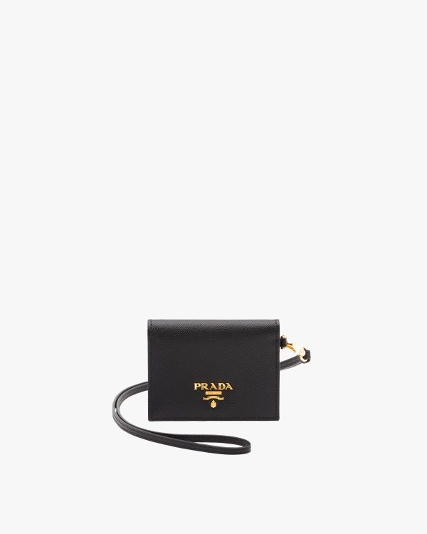 Black Saffiano Leather Card Holder