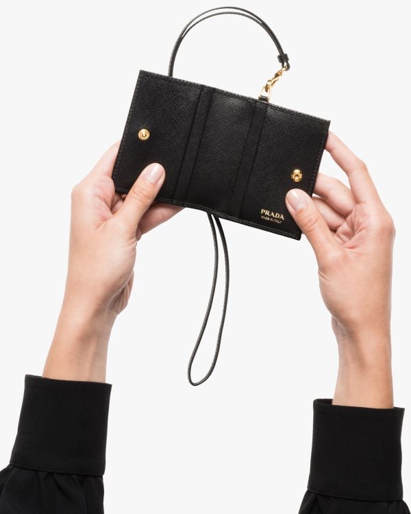 Black Saffiano Leather Card Holder - Image 2