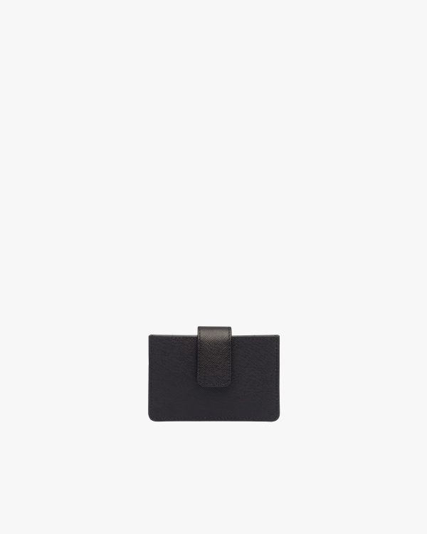 Black Saffiano Leather Card Holder