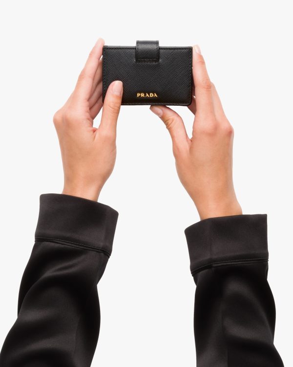 Black Saffiano Leather Card Holder - Image 2