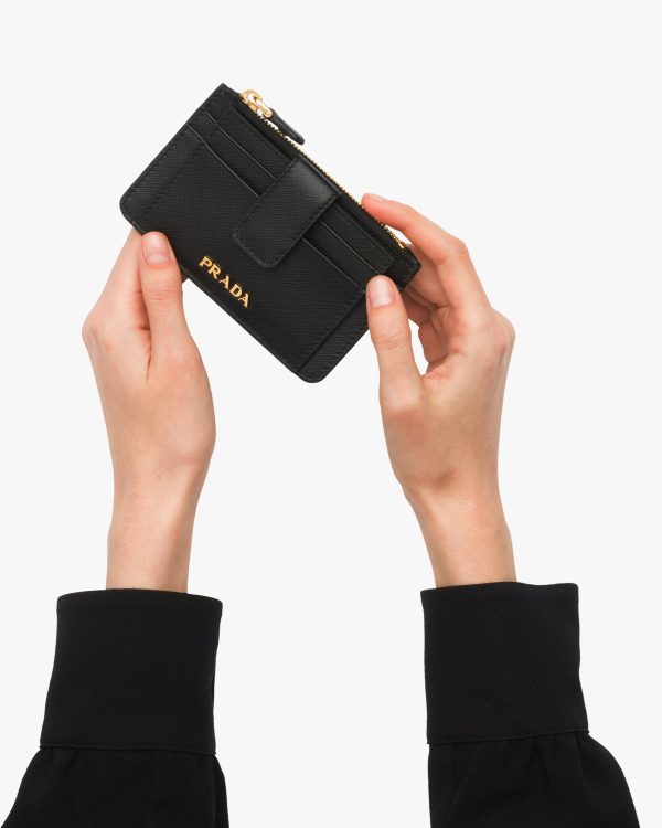 Black Saffiano Leather Card Holder - Image 2