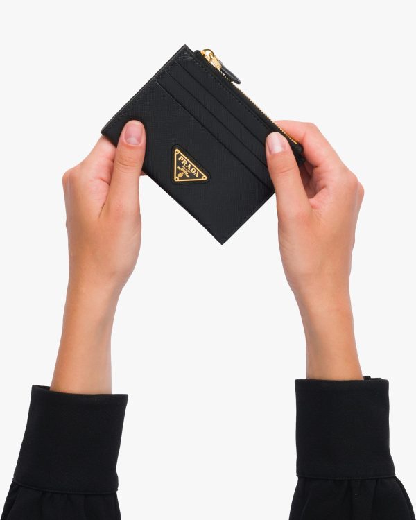 Black Saffiano Leather Card Holder - Image 2