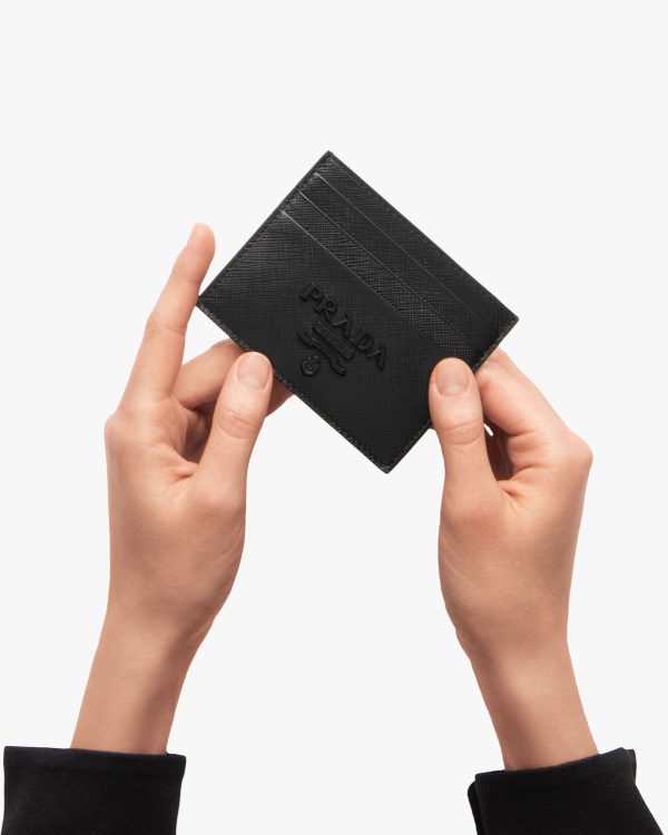 Black Saffiano Leather Card Holder - Image 2