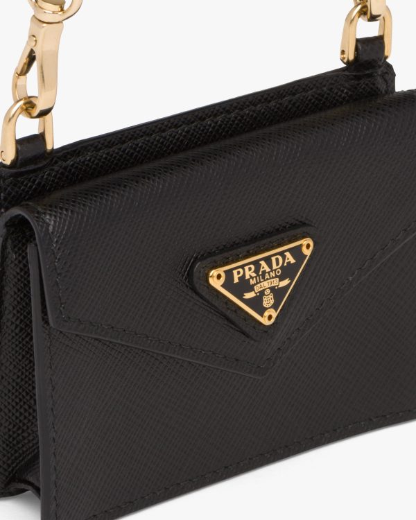 Black Saffiano Leather Card Holder - Image 4
