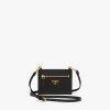Black Saffiano Leather Card Holder with Strap