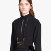 Black Saffiano Leather Card Holder with Strap - Image 3