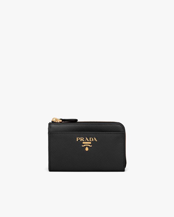 Black Saffiano Leather Keychain