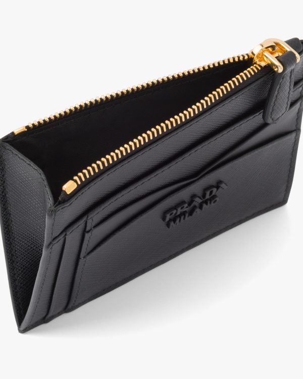Black Saffiano and leather card holder - Image 3