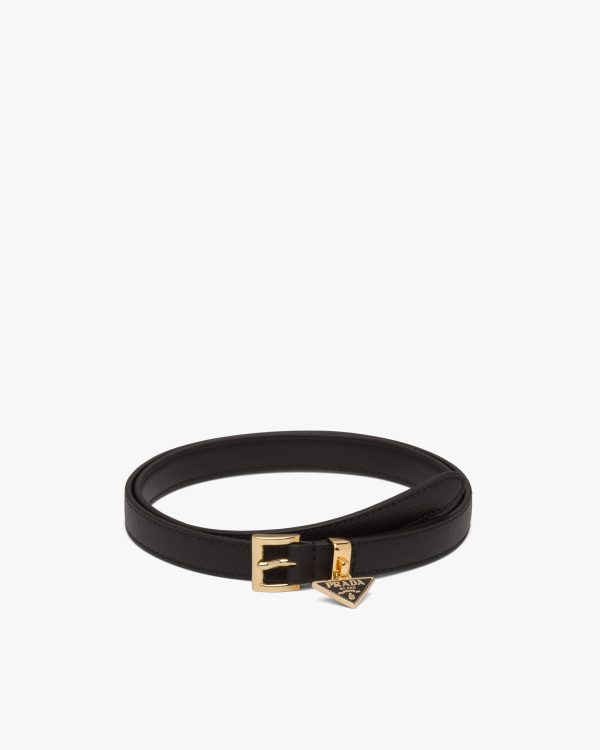 Black Saffiano belt
