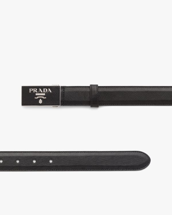 Black Saffiano belt - Image 3