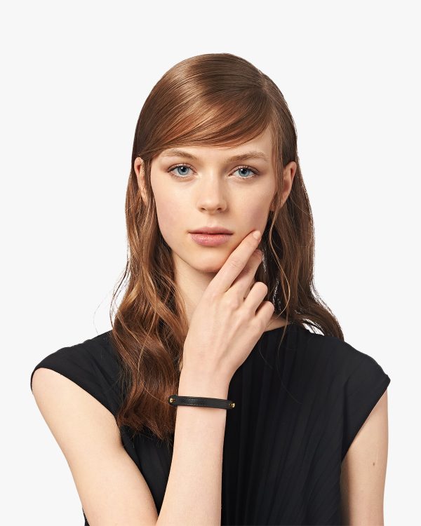 Black Saffiano leather bracelet - Image 2