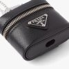 Black Saffiano leather earphone case - Image 2