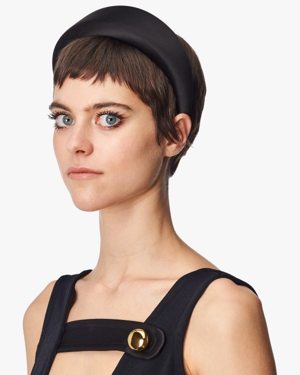 Black Satin Headband - Image 2