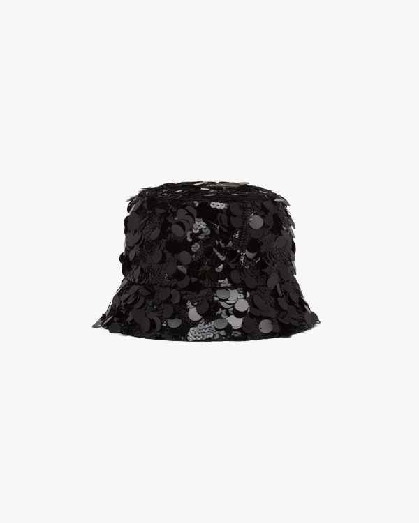 Black Sequin bucket hat