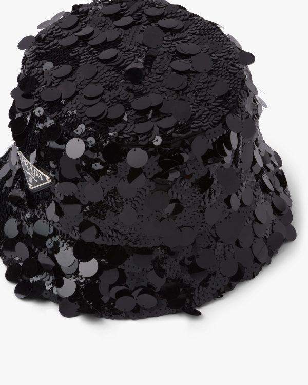 Black Sequin bucket hat - Image 4