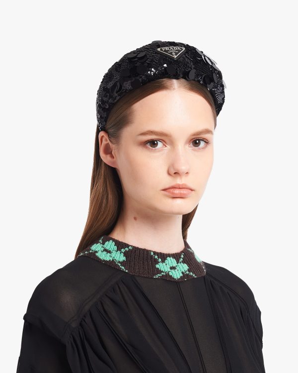 Black Sequined headband - Image 2