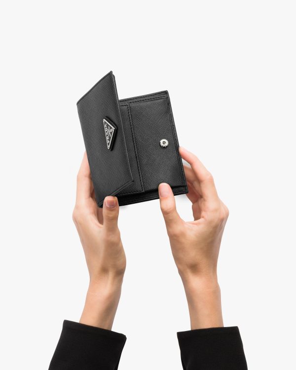 Black Small Saffiano Leather Wallet - Image 3