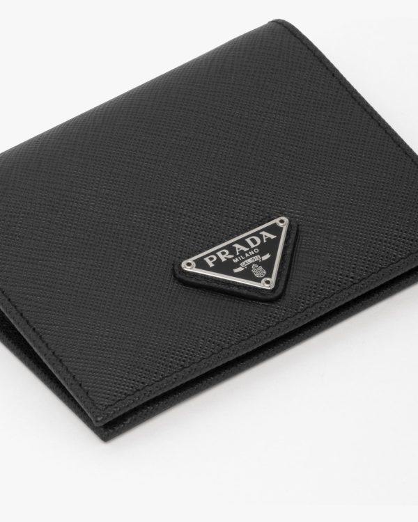 Black Small Saffiano Leather Wallet - Image 6