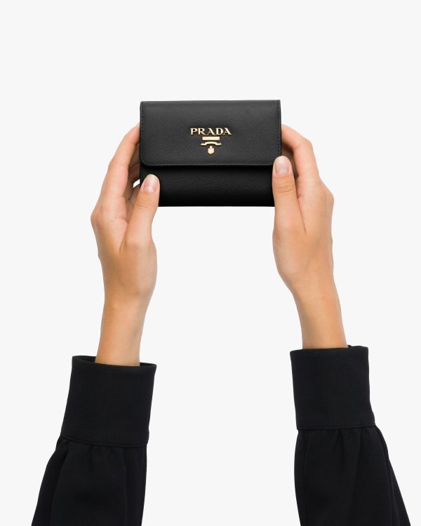 Black Small Saffiano Leather Wallet - Image 3