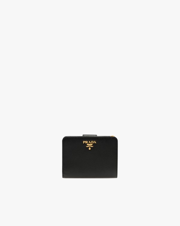 Black Small Saffiano Leather Wallet