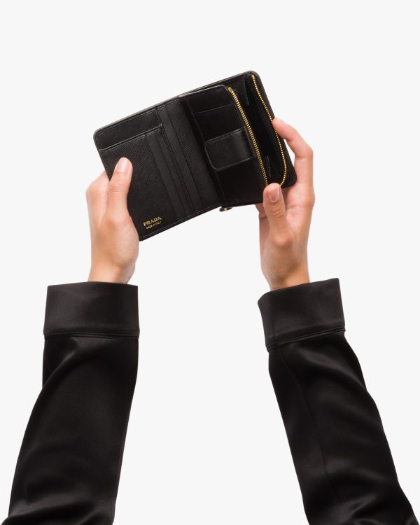 Black Small Saffiano Leather Wallet - Image 3