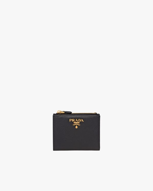 Black Small Saffiano Leather Wallet